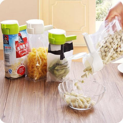 FreshLock Food Sealing Clips with Pour Spouts: Keep Snacks Crispy and Fresh! - KitchenEase