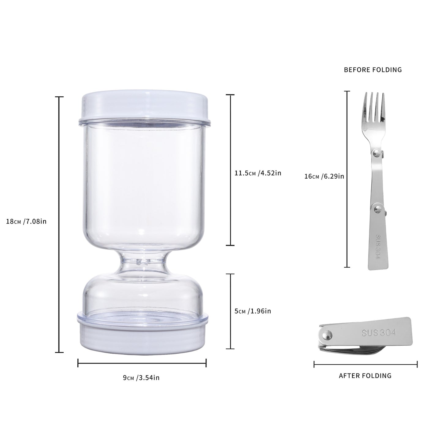 Convenient Pickle and Olive Jar with Fork - KitchenEase