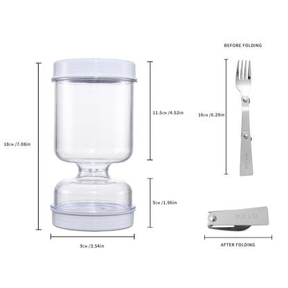 Convenient Pickle and Olive Jar with Fork - KitchenEase