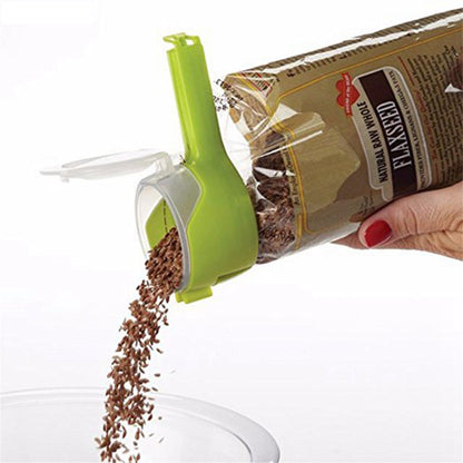 FreshLock Food Sealing Clips with Pour Spouts: Keep Snacks Crispy and Fresh! - KitchenEase