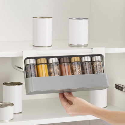 CleverCupboard Under-Shelf Spice Rack - Hidden Organizer - KitchenEase