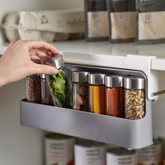 CleverCupboard Under-Shelf Spice Rack - Hidden Organizer - KitchenEase